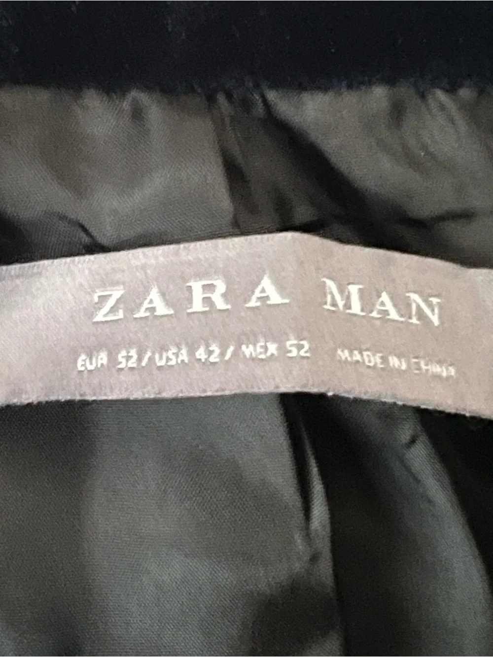 Zara Navy Blue Blazer with Gold Floral Brocade